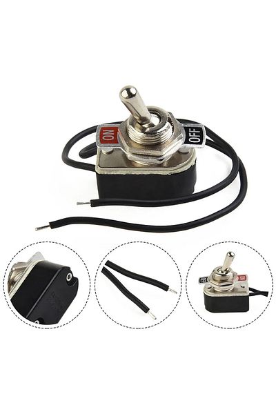 Choice A SPST 6A Toggle Switch Rocker SPST Contacts Switch Toggle With Wire Switch 12mm Cutout 1PCS 6A/125.