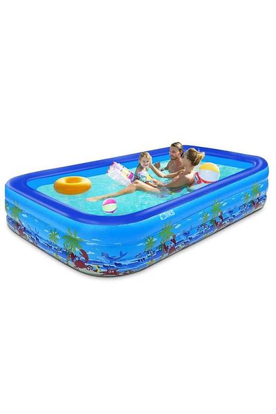SIKS Outdoor / Garden Inflatable Pool For Adults Or Children, 180 X 125 X 54 Cm, Blue