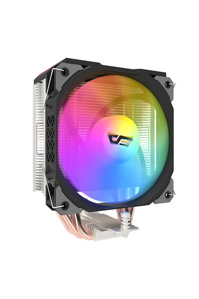Choice مبرد وحدة المعالجة المركزية A-rgb Lga115x 1200 1700 U400 Darkflash U400، 4 دبابيس PWM، 4 أنابيب حرارية، مروحة ARGB 120 مم، RGB Air