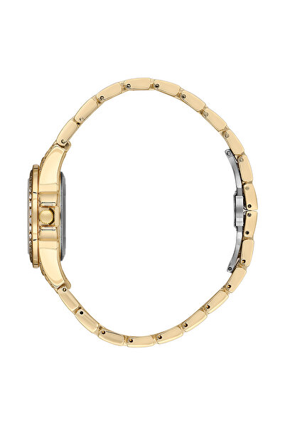 Poloair Çift Klips Lüx Taşlı Kadın Kol Saati Gold Renk PL-1551B1x