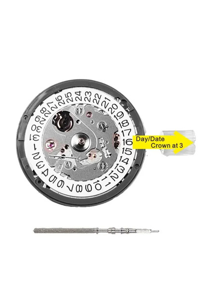 Choice حركة Nh35 يابانية أصلية باللون الأبيض عند 3، تاج عند 3.8، 3.6 Nh35A مع...