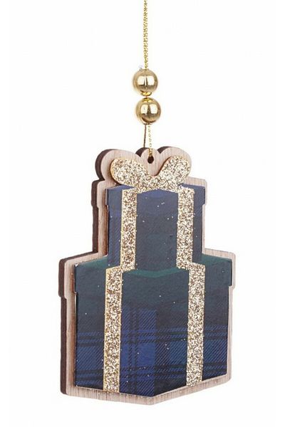 Bizzotto Set 6 ornamente Brad Cadou 10x7x1 cm