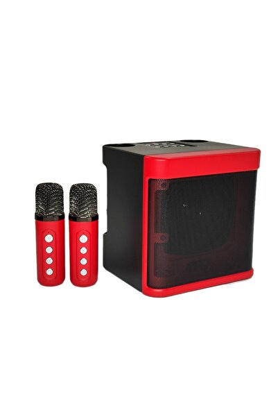 Choice ميكروفون مزدوج محمول لاسلكي قوي بقوة 20 وات باللون الأحمر، صوت بلوتوث، حفلات عائلية خارجية، كاريوكي، Subw