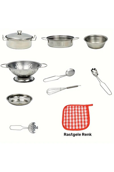 LavinTheMavi Minyatür Oyuncak Tencere Seti - 10 Parça