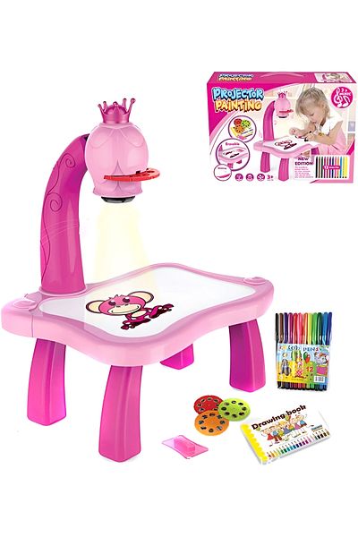 rexa Bright Sketch Projector Table – Drawing & Tracing Art Desk for Kids Ages 3+