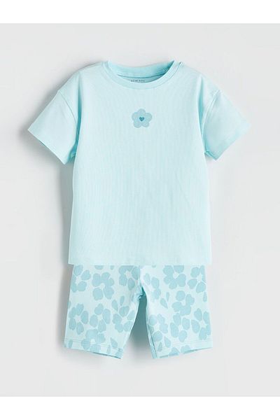 LC Waikiki Lcw Baby Floral Baby Girl T-Shirt and Leggings 2-Pack