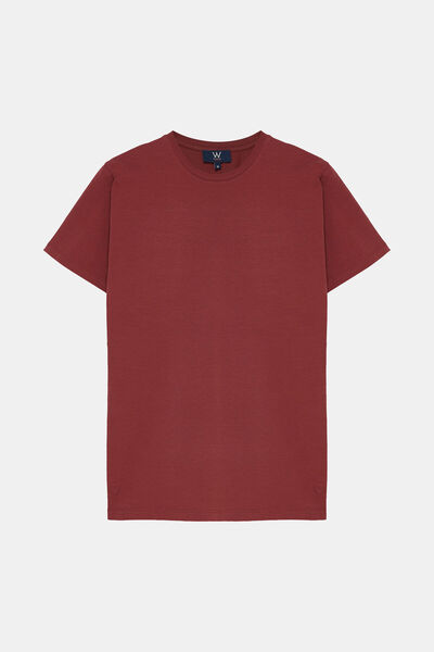 W Collection Claret Red Crew Neck T-Shirt