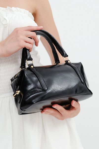 Addax Patent Leather Hand and Shoulder Bag Ç1050