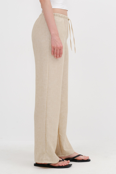 Addax Tie Wide Leg Trousers Pn16599-J12
