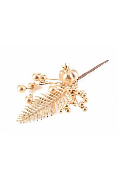 Decorer Set 4 artificial golden Christmas twigs 20.5 cm