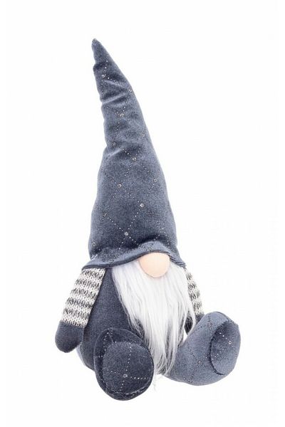 Bizzotto Santa Claus Figurine Grey 14x13x28 cm