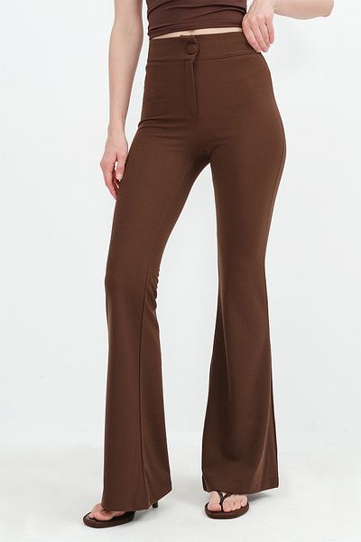 Addax High Waist Button Pants Pn13942-W7