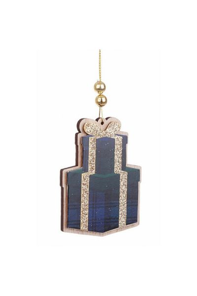 Bizzotto Set 6 ornamente Brad Cadou 10x7x1 cm