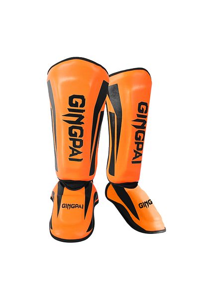 Choice L DY Orange Kickboxing Boxing Shin Guard Pads Muay Thai Martial Arts Sanda Wushu Leg Protector Taek