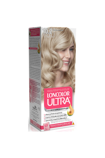 Loncolor Vopsea de par permanenta Loncolor Ultra 10.2 Blond Argintiu, 100 ml