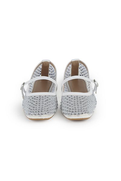 Letafia Berry Staple Detailed Ballerinas