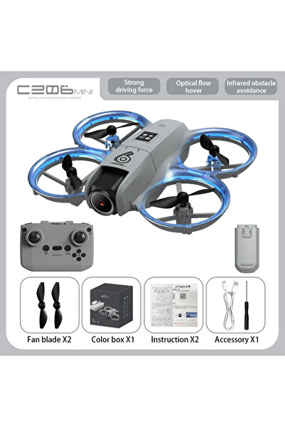 Choice طائرة درون رمادية اللون CZ06، طائرة درون احترافية بدقة 4K مزودة بنظام ...