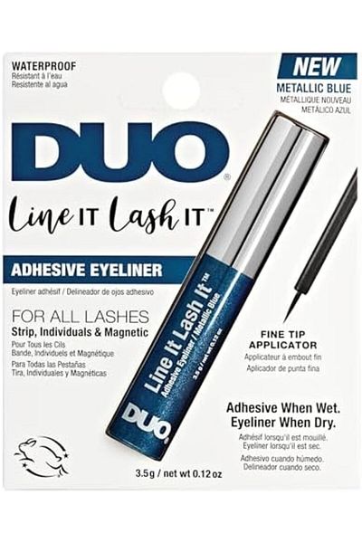Duo Line it Lash it, Waterproof Adhesive Eyeliner - Metallic Blue
