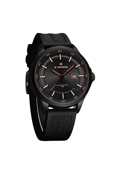 Naviforce Dynamic Men's Quartz Sports Watch – Sleek, Waterproof, Silicone Strap