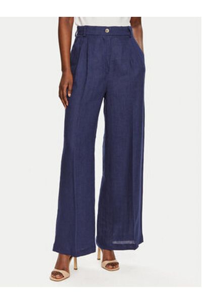Vicolo Pantaloni din material textil pentru femei TB0793 bleumarin