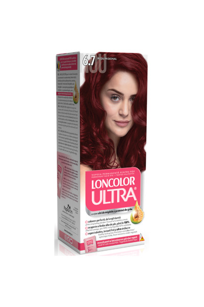 Loncolor Vopsea de par permanenta Loncolor Ultra 6.7 Rosu Pasional, 100 ml