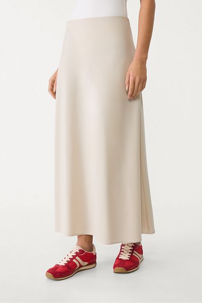 Stradivarius Flowing layered midi skirt