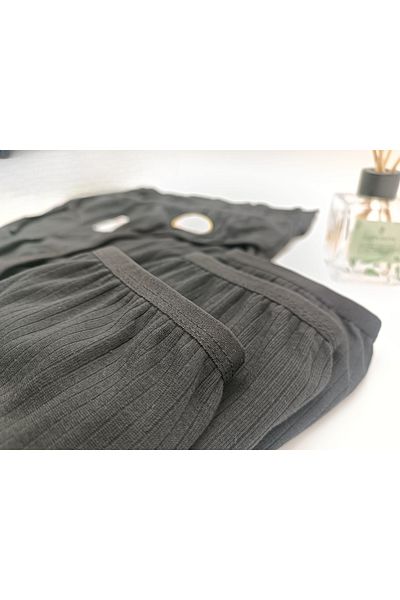 BEYAZTOPTAN 100% Cotton Women's Reported Bib 6-Piece High Waist Bato