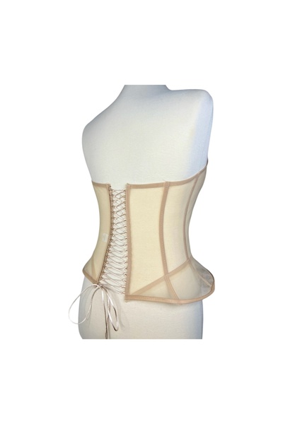 MODA Skinny Transparent Underwire Corset -Peplum Ready Size Wedding Dress-Party