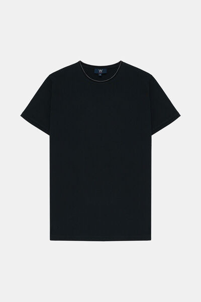 W Collection SİYAH BİSİKLET YAKA T-SHIRT