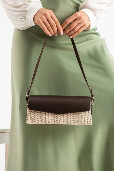Çanta Trend Women's Straw Baguette Evening Dress Bag