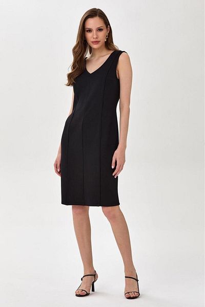 İKİLER V-Neck Sleeveless Dress 025-2525