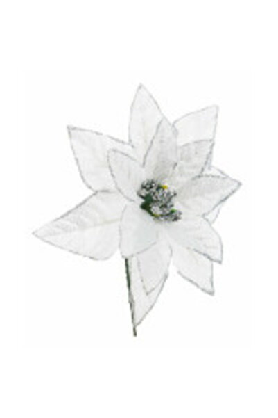 Bizzotto Set 12 Craciunite argintiu 15 cm