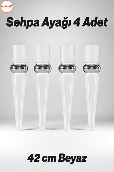 Badem10 Elips 4 bucăți picior de masă de cafea 42 cm picior de masă din plastic alb pentru picioare de mobilier de masă de bucătărie