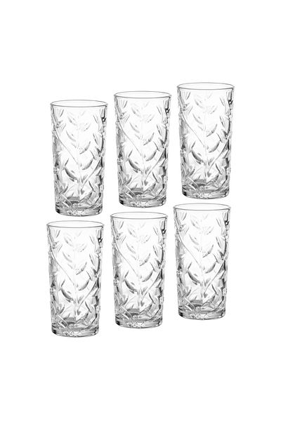 Blinkmax Set of 6 clear glass water glasses