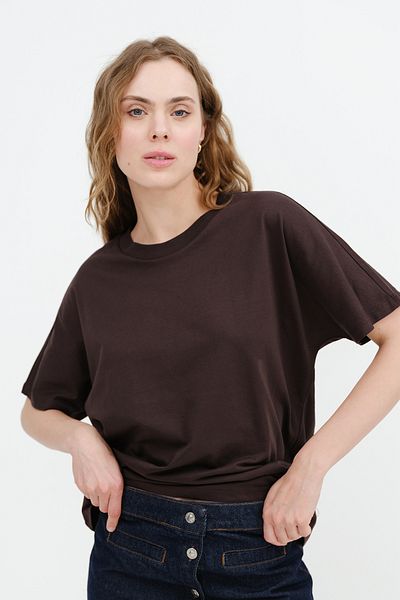 Addax Short Sleeve Oversize Basic T-shirt P0730-J6J7Y4