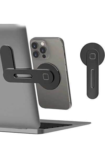 Choice حامل هاتف محمول مغناطيسي أسود على جانب شاشة الكمبيوتر والهاتف الخلوي ر...