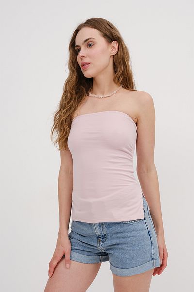Addax Strapless Gathered Blouse B309-D7