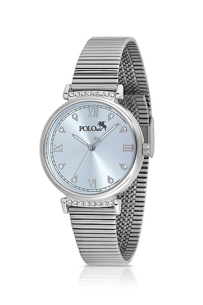 Polo Air Classic Women Wrist Watch Silver Blue Color Pl-1554B3X