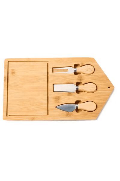 Köken Koken cheese serving platter, Set of 3 cutlery, bamboo/stainless steel, Wood