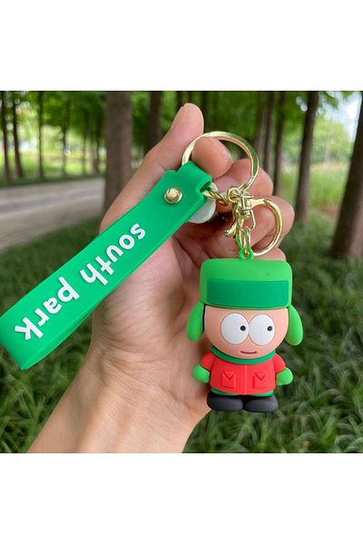 Potdemiel 5 Creative Cartoon Doll South Park Kyle Broflovski Keychain Pendant Kenny Bag Car Key Ring Eric.car.