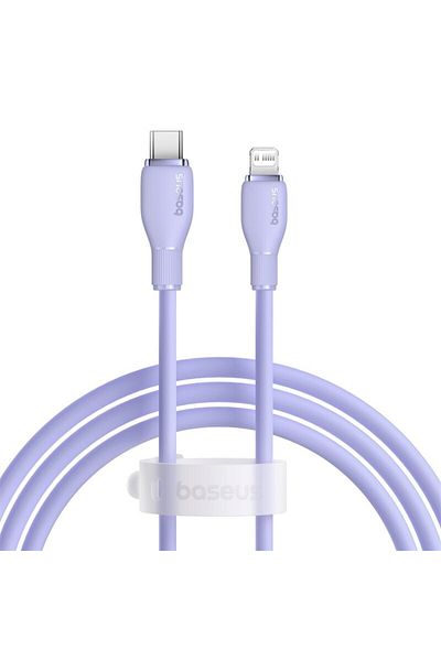 Baseus 1.2 m Purple Baseus TPE USB C Cable For iPhone 14 13 12 11 Pro Max Xs 8 Plus iPad Macbook Wire 20W P
