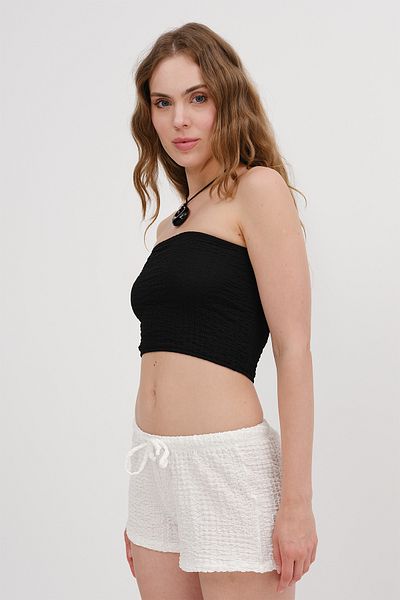 Addax Textured Strapless Bustier B18344