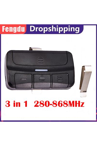 Choice 1PCS 3 IN 1 Multifrequency 280MHz-868MHz Garage Door Remote Control Duplicator Auto Car Sun Visor Cl