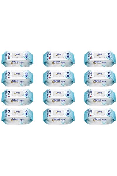Babysoft SET 12 x Șervețele Umede Baby Soft Sensitive – 72 buc/pachet