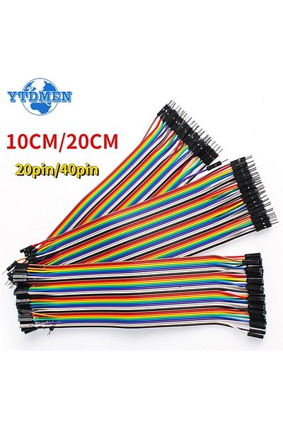 YTDMEN 20cm-40pin-1set 10cm 20cm Dupont Line Female To Female, Male To Female Male To Male To Female Jump