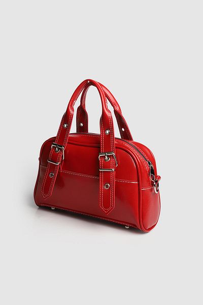 La La'Graccio Paris La'Graccio Paris Women's Solace Belt Detailed Strap Bag Red