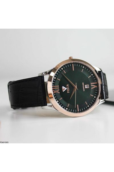 Fiesta Fs601005 Men's Wrist Watch with Leather Band
