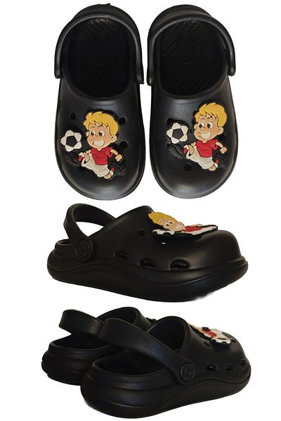 Famele's Cross Anatomical Furbolcu Figure Black Eva Beach Sea Daily Children's Slippers