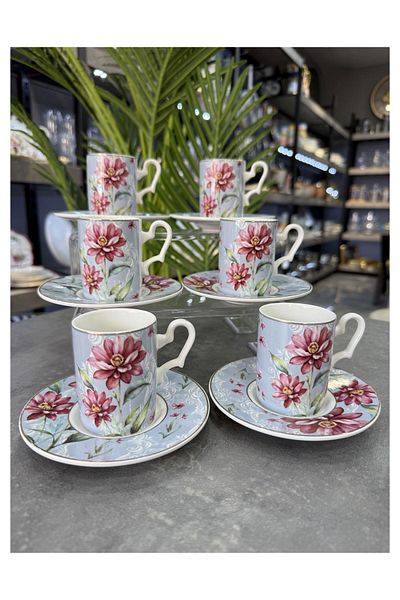 ACAR Luxury Porcelain Bohemia Set of 6 Luxury Porcelain Cups