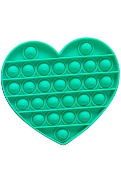 OEM Сензорна играчка Pop It, зелено сърце, +3 години